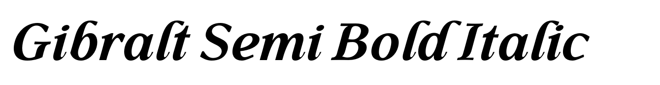 Gibralt Semi Bold Italic